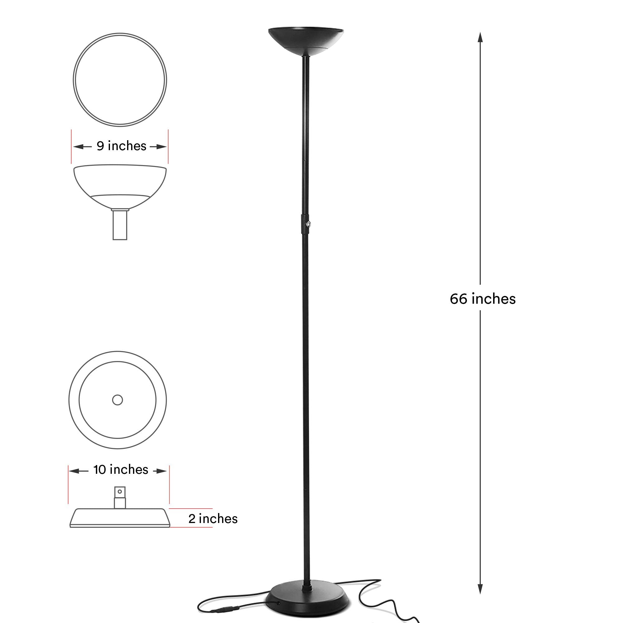 Brightech SkyLite 3-way dimmer control for customizable brightness