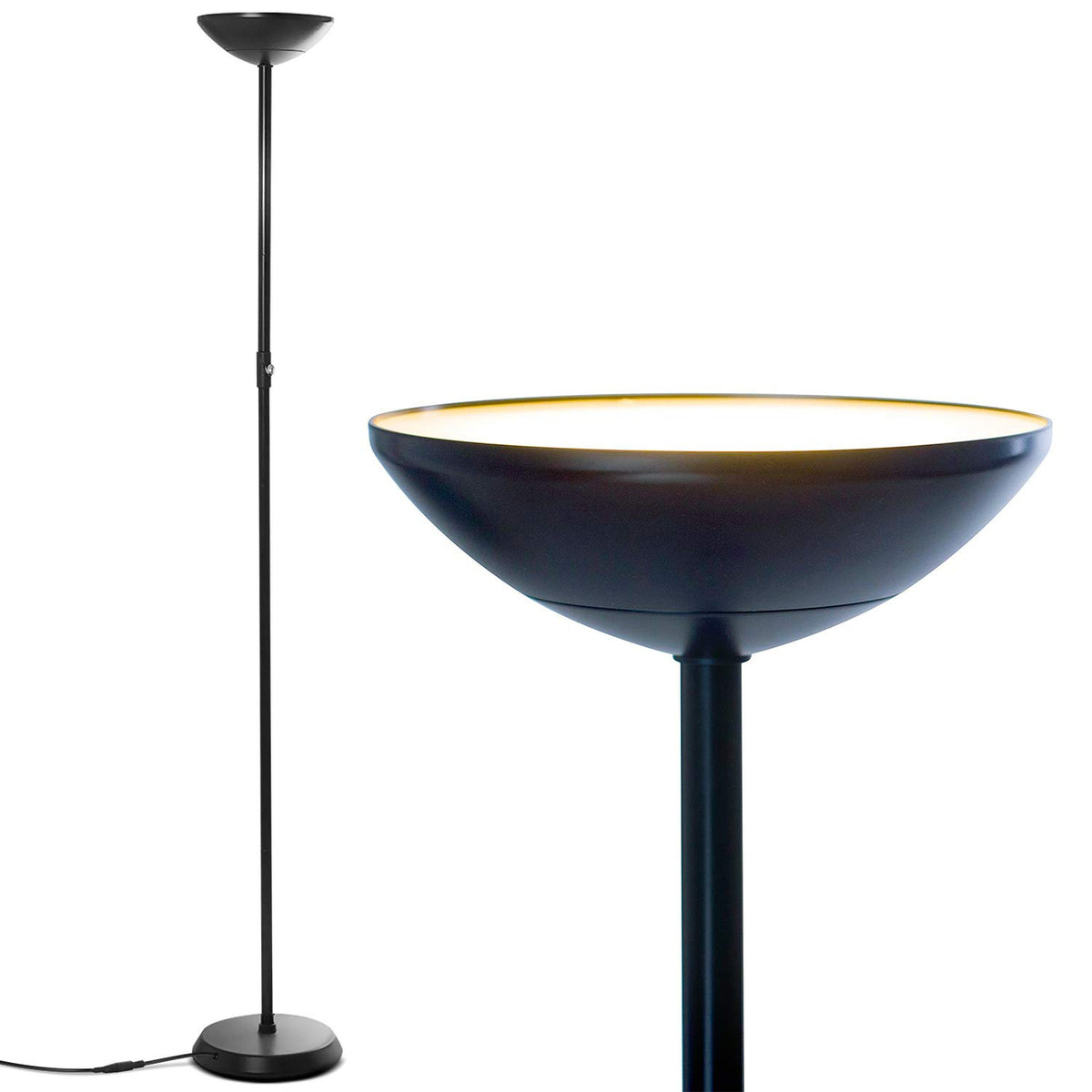 Brightech SkyLite base and stand provide stable living room lighting