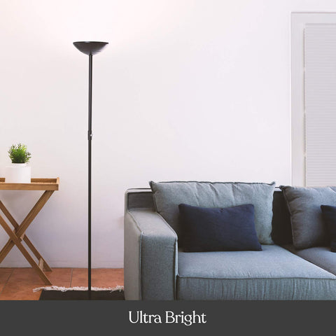 Brightech SkyLite wobble-free base keeps the lamp safe around kids and pets