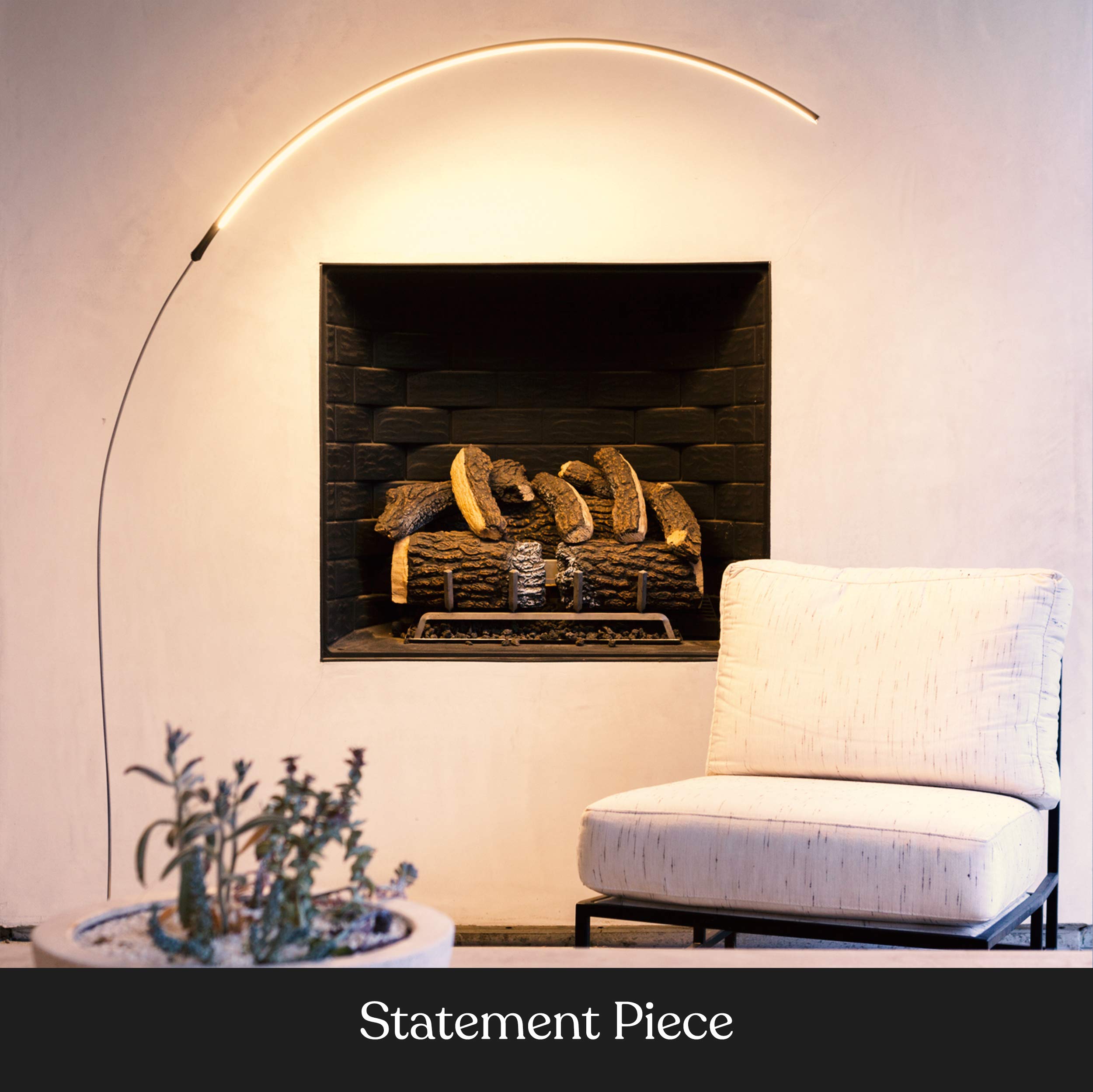 Brightech Sparq Arc offers 3-way dimming for ambient living room lighting.