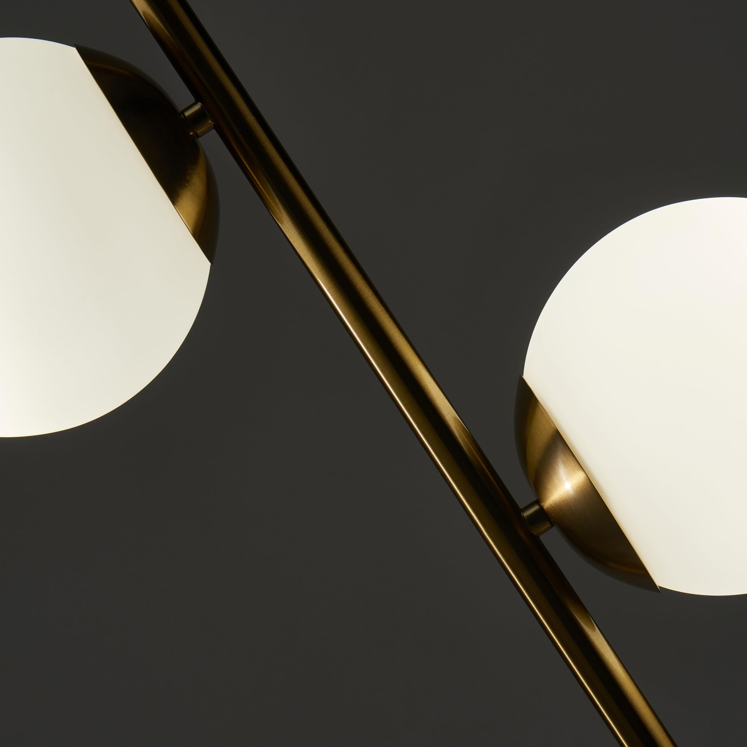 Brightech Sphere floor lamp complements living room setup with stylish lighting