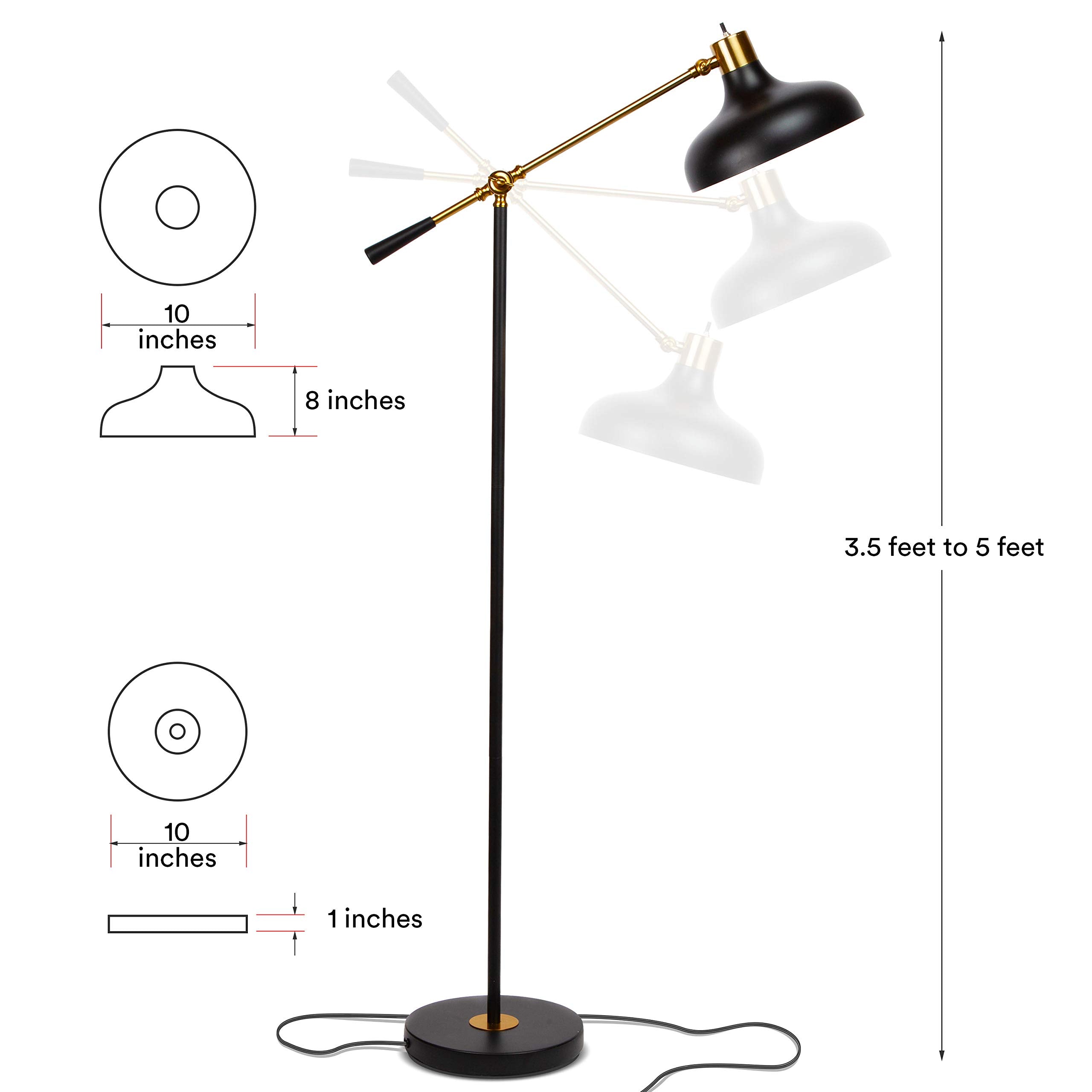 Brightech Wyatt industrial design enhances living room decor with vintage charm.