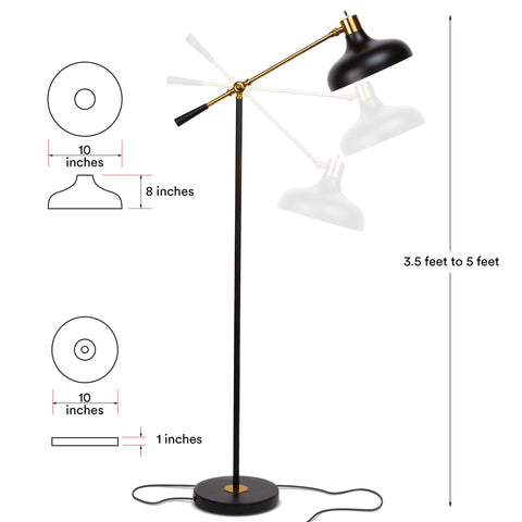Brightech Wyatt industrial design enhances living room decor with vintage charm.