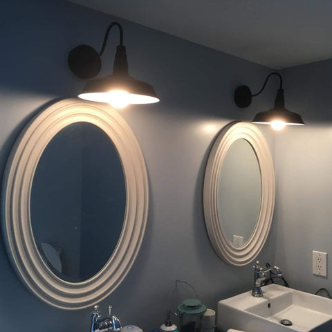BRIGHTESS 80 wall lamp dimensions 14.2 x 10 inches with 10.2-inch shade.
