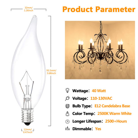 Brightever 2500K warm white dimmable bulbs, suitable for mood lighting.