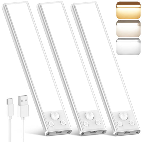 Brightever 3 pack under cabinet lights illuminate countertops evenly for tasks