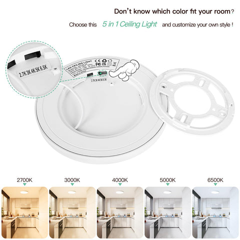Brightever 7inch flush mount light dimmed setup demonstrates stepless dimming compatibility