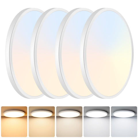 Brightever 9-Inch ultra-thin flush-mount LED light for modern living spaces.