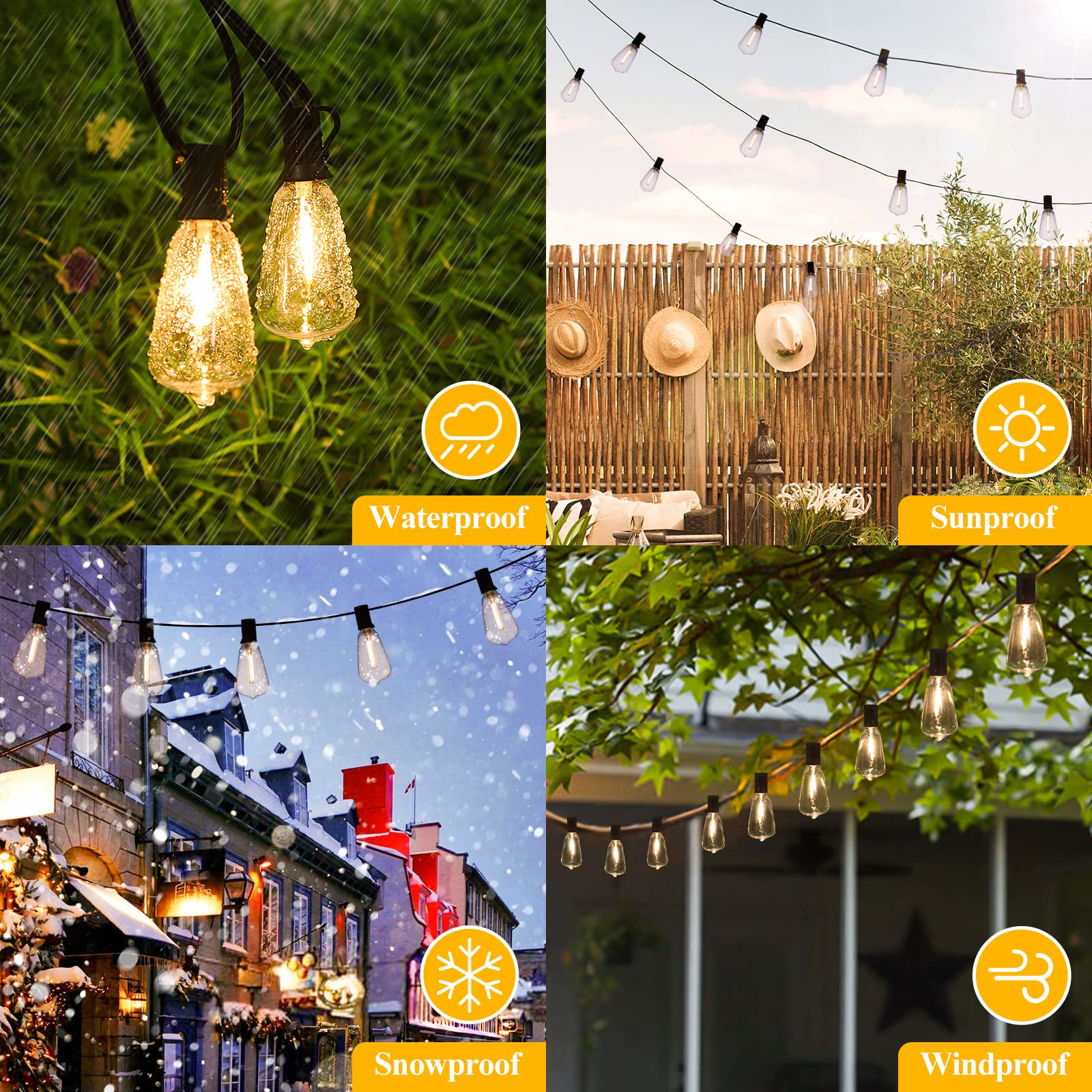 Brightever anti-drop plastic bulb shells ensure safer outdoor lighting.