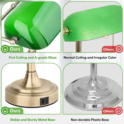 Brightever Bankers Lamp includes LED bulb for immediate use and warm glow