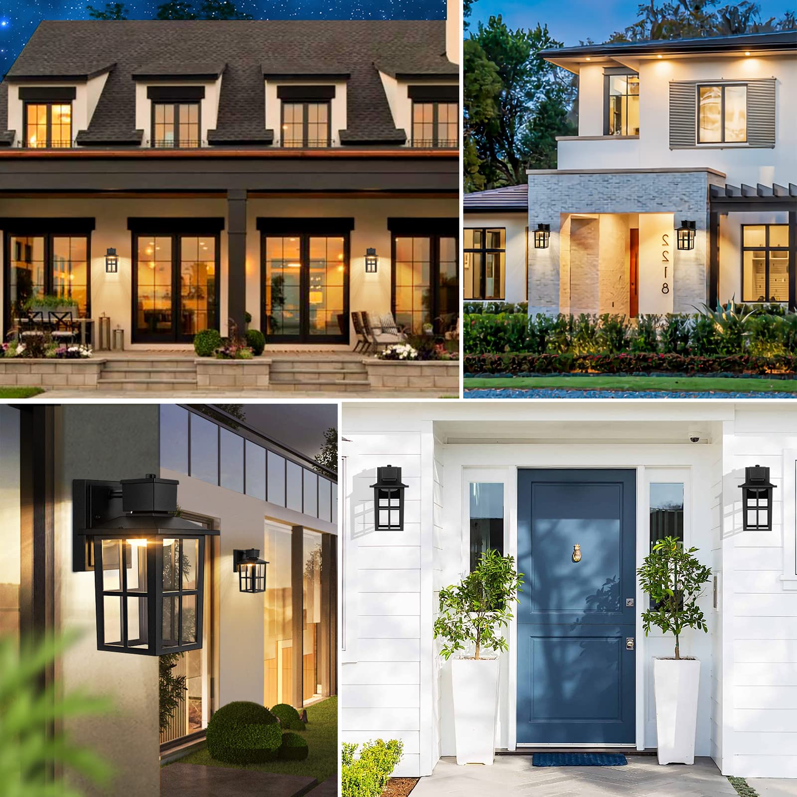Brightever LED outdoor wall light delivers 800 lumens for bright pathways.