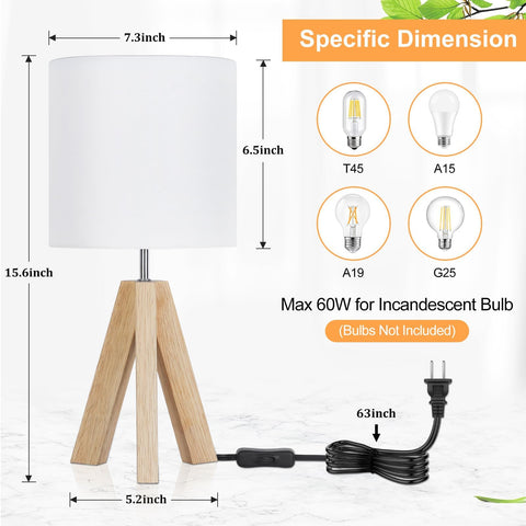 Brightever boho minimalist nightstand lamp fits dorms and small spaces
