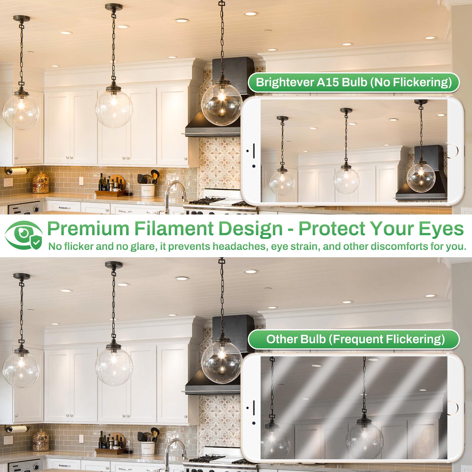 Brightever high CRI 90+ illuminates true colors for home tasks.