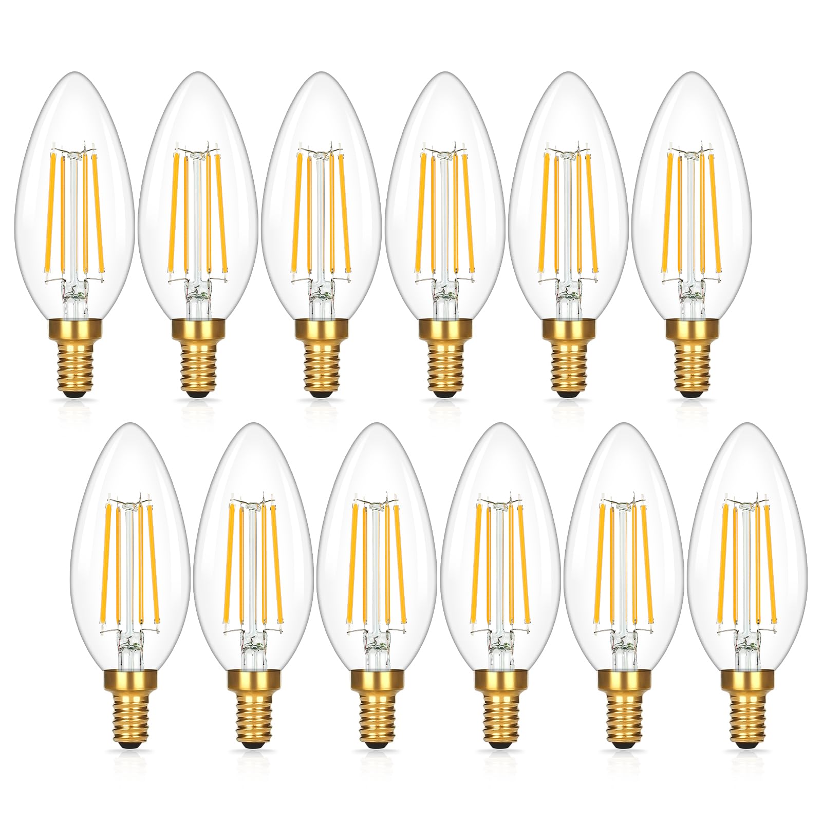 Brightever E12 candle bulb with warm 2700K glow for cozy spaces