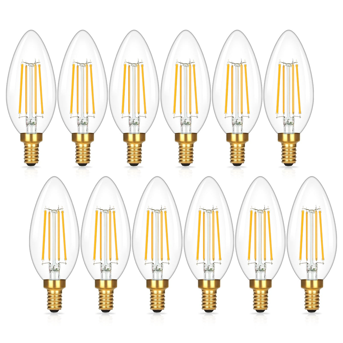 Brightever E12 candle bulb with warm 2700K glow for cozy spaces