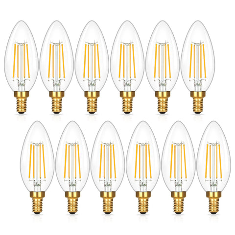Brightever E12 candle bulb with warm 2700K glow for cozy spaces