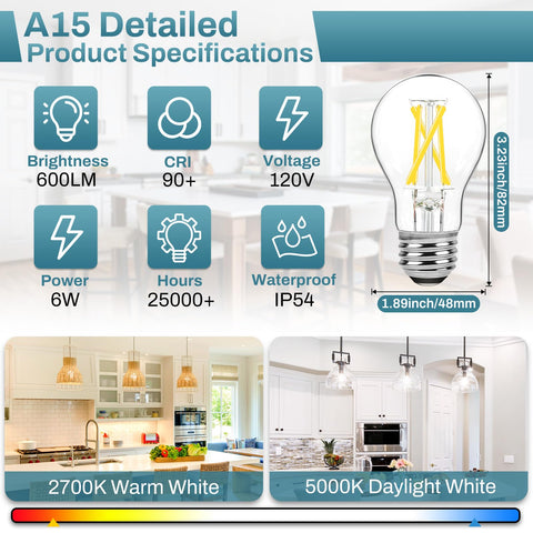 Brightever E26 dimmable bulb compatible with dimmers for customizable brightness