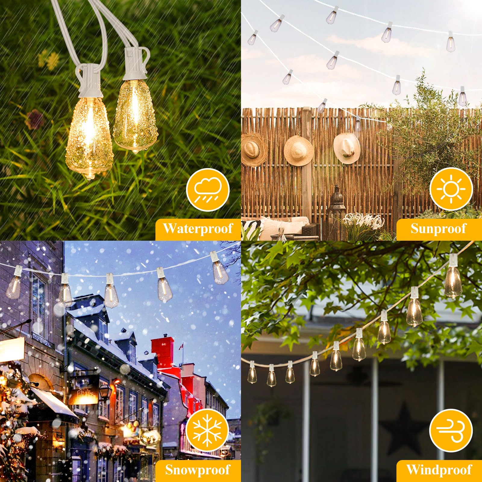 Brightever easy hanging hooks and cords simplify installation and secure setup.