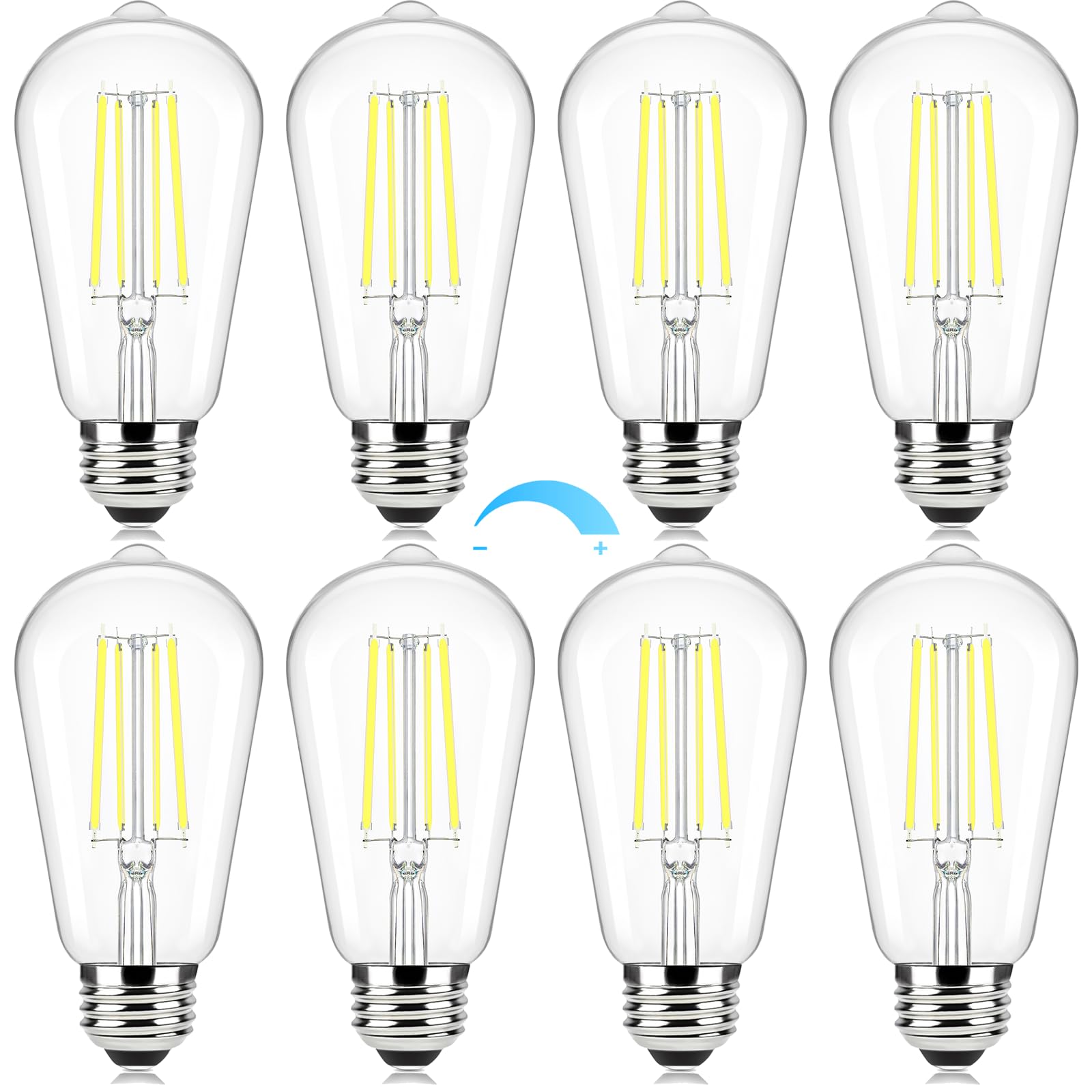 Brightever Edison bulbs with clear glass for vintage porch lighting and true color