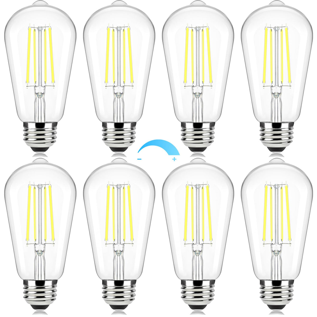 Brightever Edison bulbs with clear glass for vintage porch lighting and true color