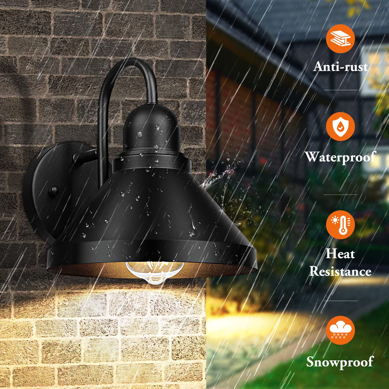 Brightever exterior wall lamp for garage delivers reliable illumination and simple setup.