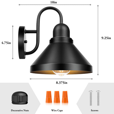Brightever exterior wall sconce black enhances curb appeal with weatherproof build.