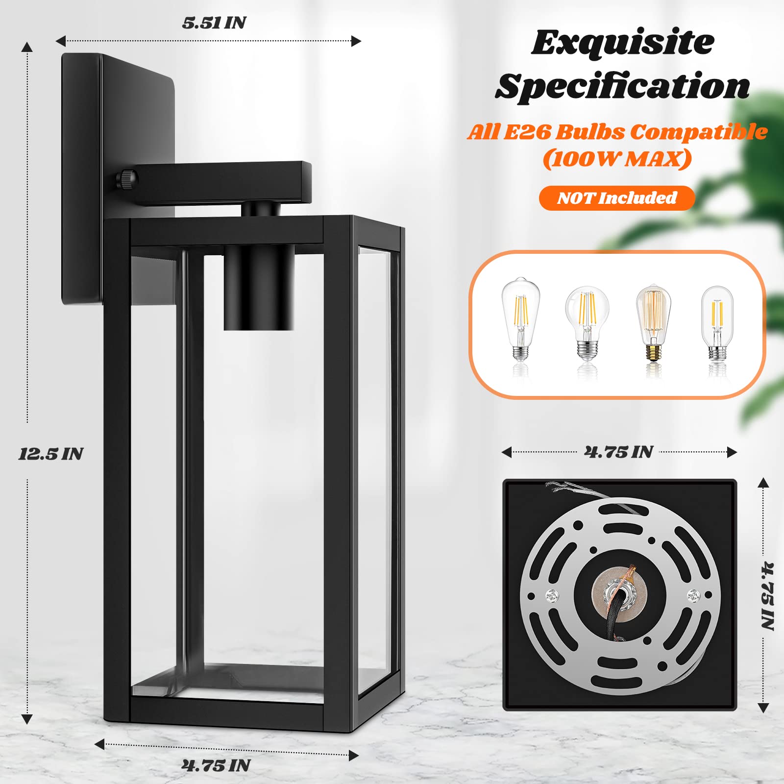 Brightever installation kit included simplifies mounting on porch or garage.