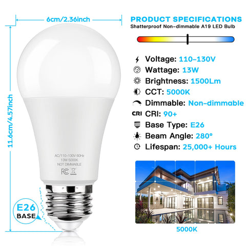 Brightever 5000K daylight ambiance ideal for office and kitchen spaces