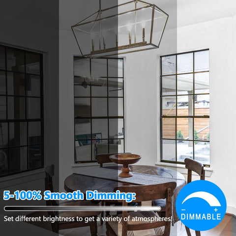 Brightever dimmable candle bulb compatible with dimmer switches