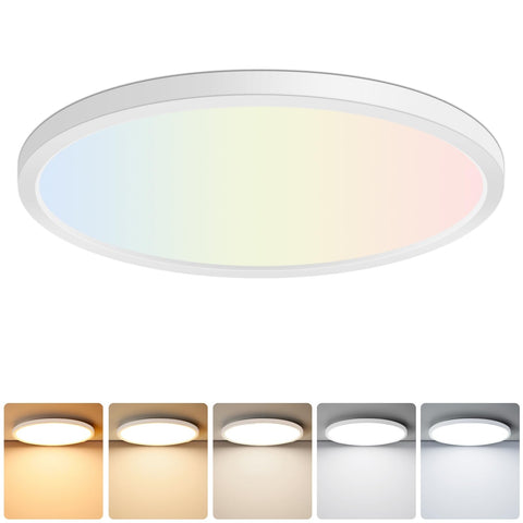 Brightever LED flush mount front view showcases sleek kitchen lighting