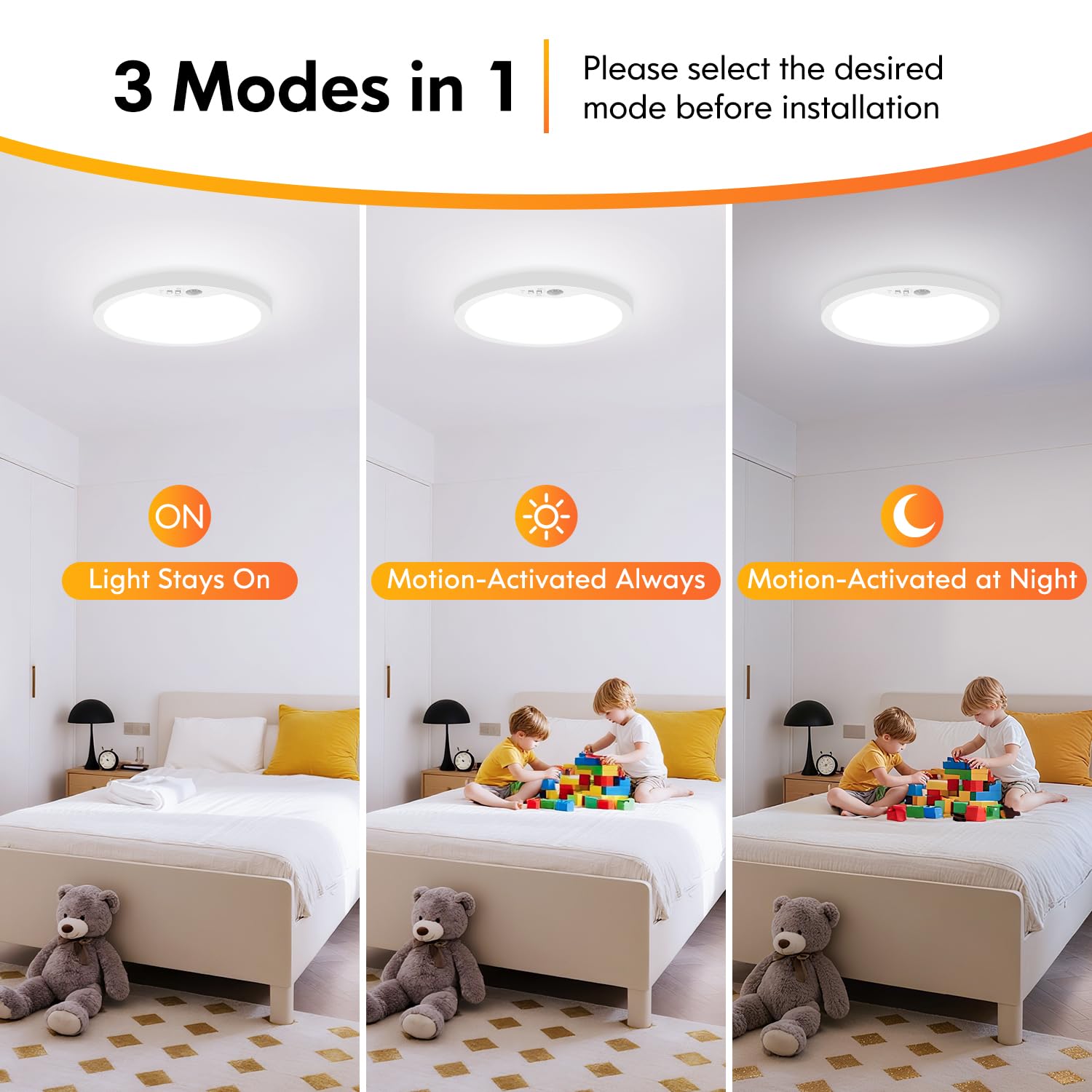 Brightever LED motion light with 120-degree detection for hands-free entryways.