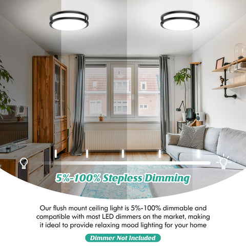 Brightever contemporary flush-mount design complements minimalist interiors.