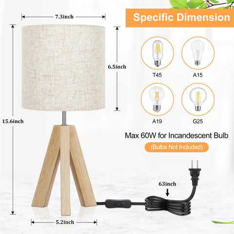 Brightever nightstand lamp features a compact design for small spaces like apartments.