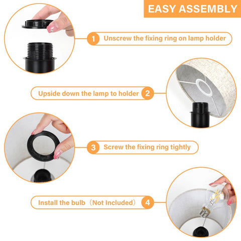 Brightever easy-to-assemble lamp with tripod base for quick setup in minutes.
