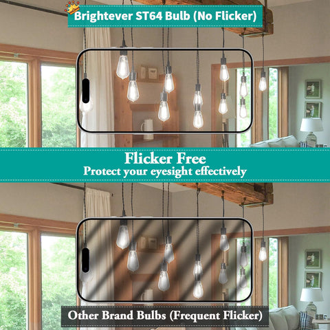 Brightever office wall sconce lit with steady Edison LED light