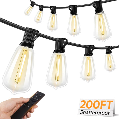 Brightever outdoor string lights with remote for easy control and ambiance