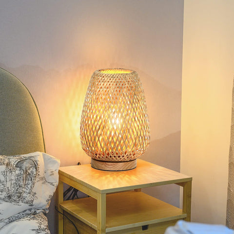 Brightever rattan lamp showcases boho wicker design for stylish spaces.