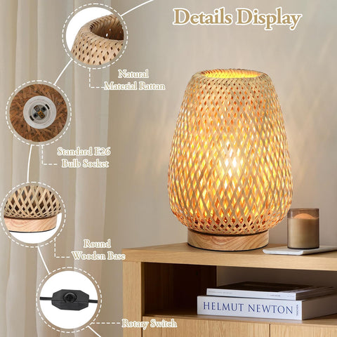 Brightever rattan lamp arrives ready to use with no installation.