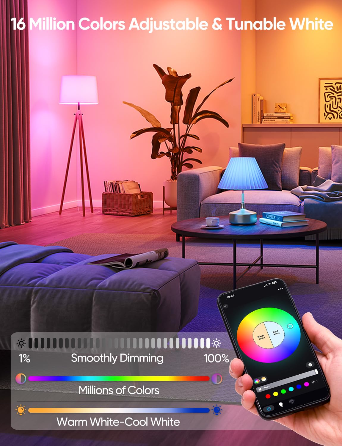 Brightever Smart A19 bedroom ambience enhances relaxing evenings.