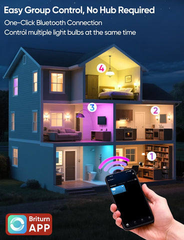 Brightever Smart A19 music sync for synchronized lighting.