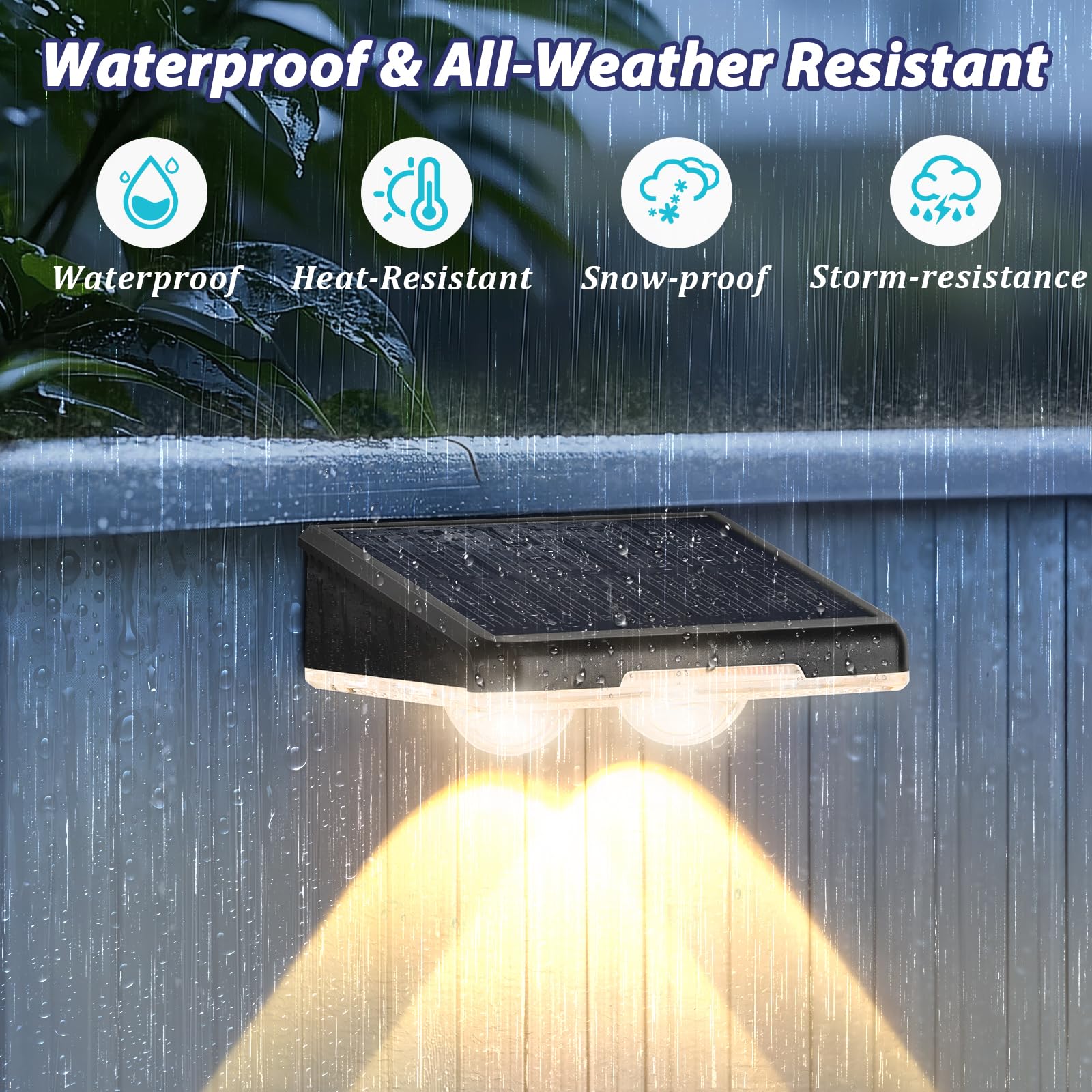 Brightever solar fence light night illumination enhances path visibility.