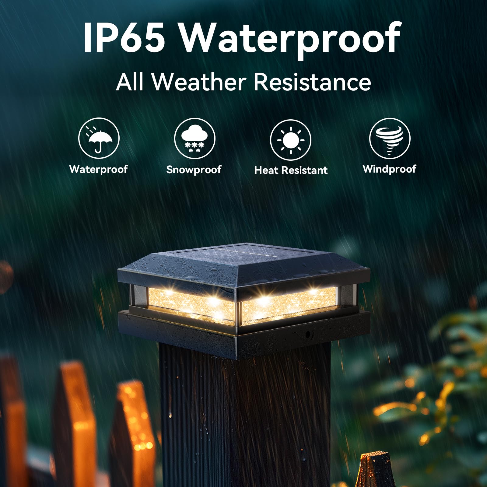 Brightever post-fit kits show compatibility with 3.5x3.5 to 5x5 posts.
