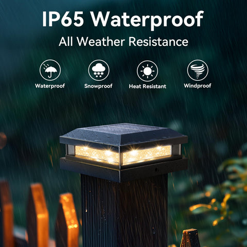 Brightever post-fit kits show compatibility with 3.5x3.5 to 5x5 posts.