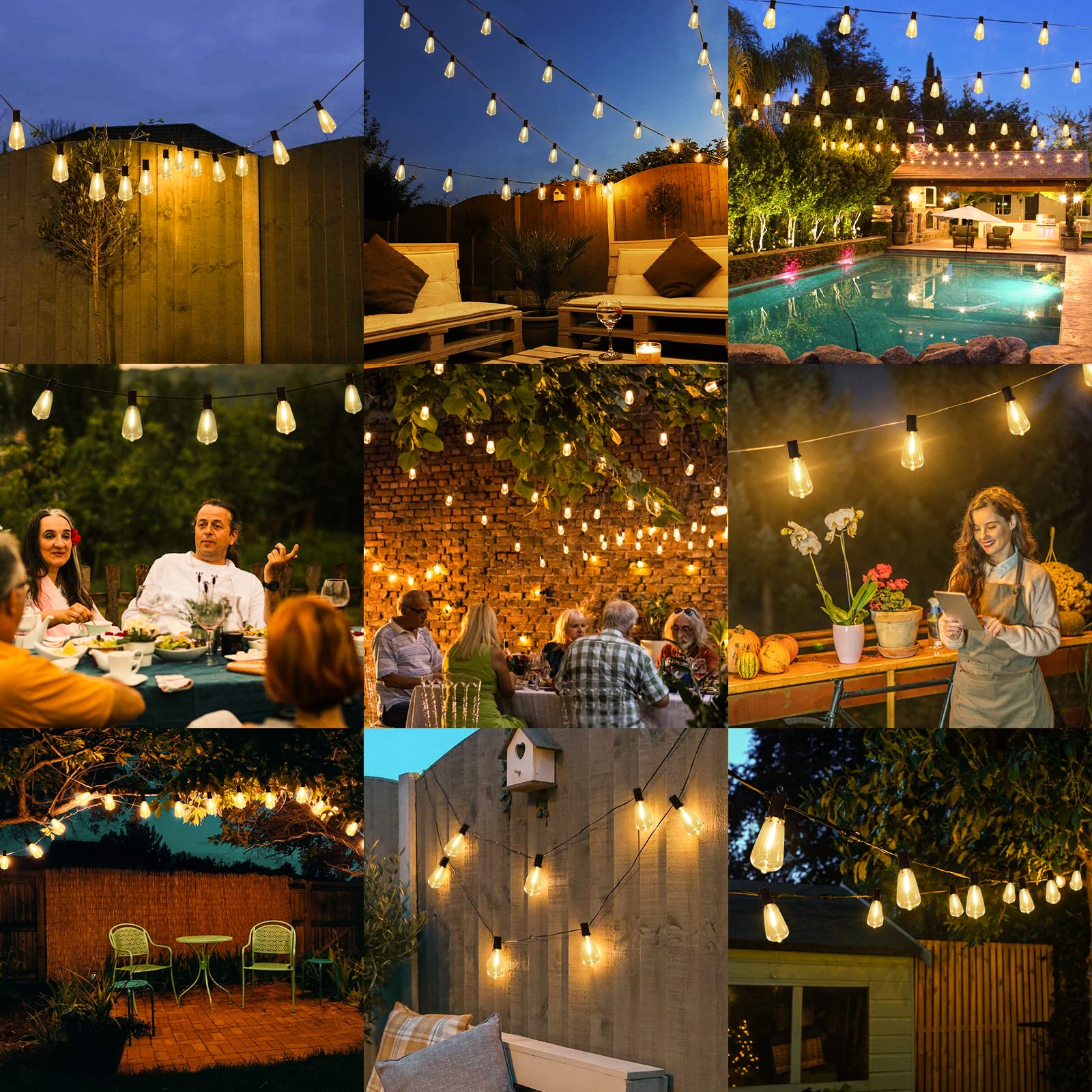 Brightever 25ft string lights suit patios, balconies, weddings, and cafes.
