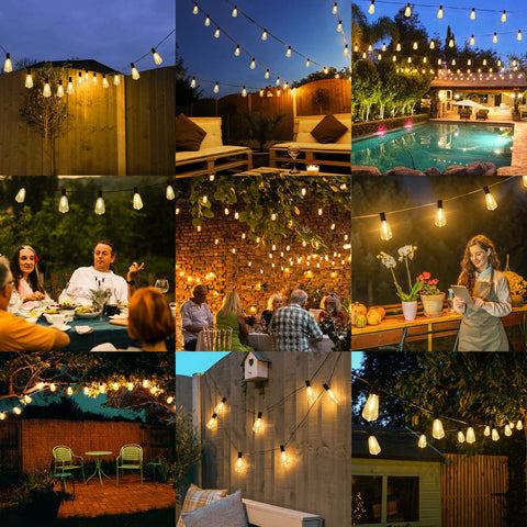 Brightever 25ft string lights suit patios, balconies, weddings, and cafes.