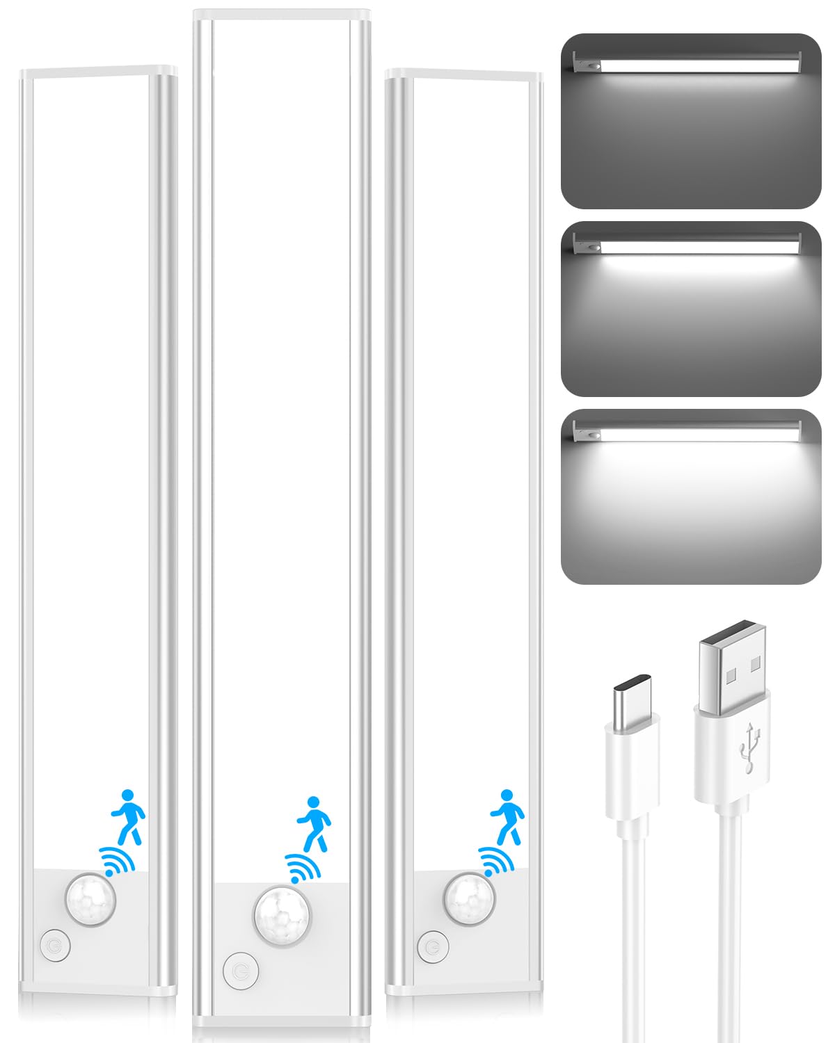 Brightever 3-pack under cabinet lights provide even kitchen illumination.