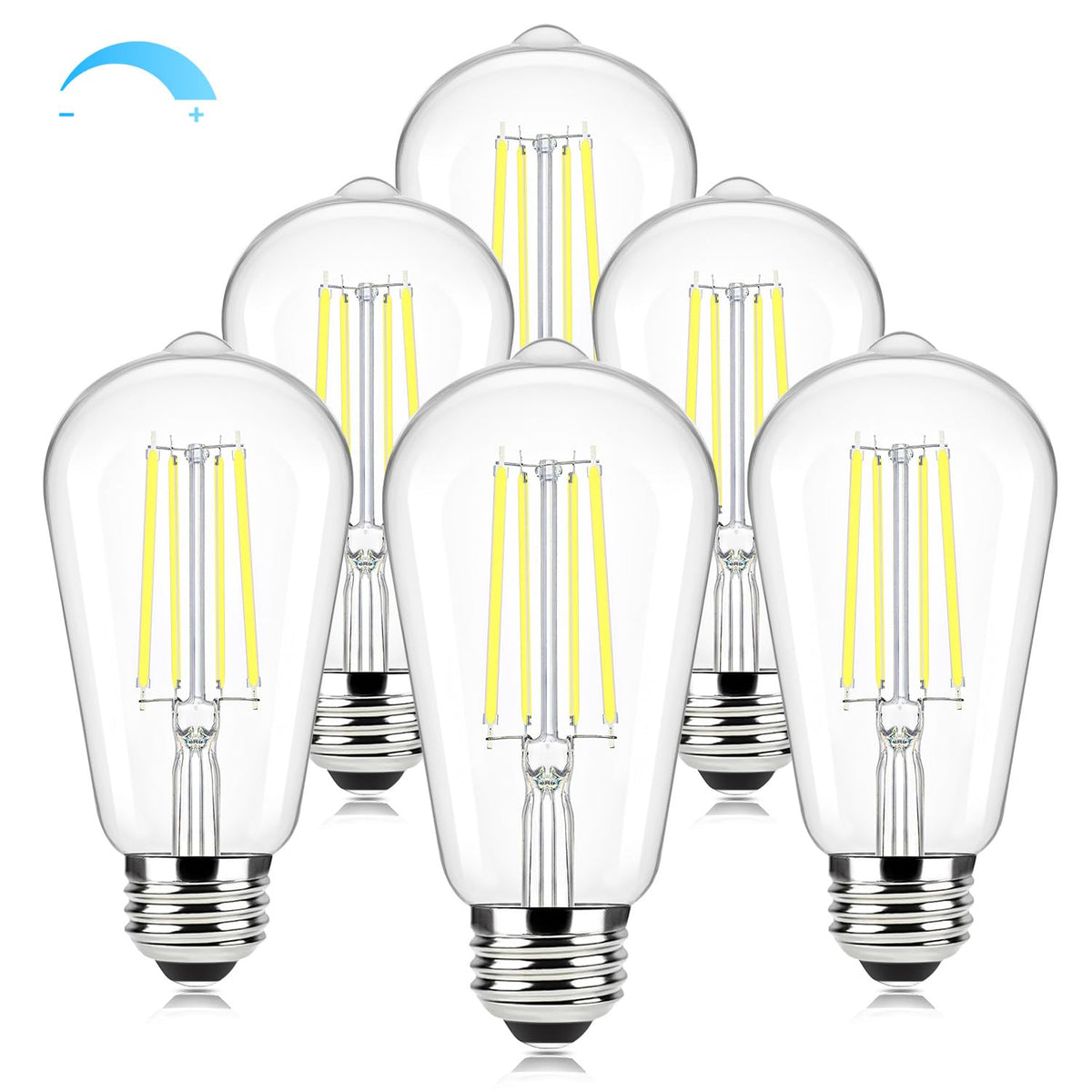 Brightever vintage LED Edison bulb in clear glass for daylight clarity in a chandelier