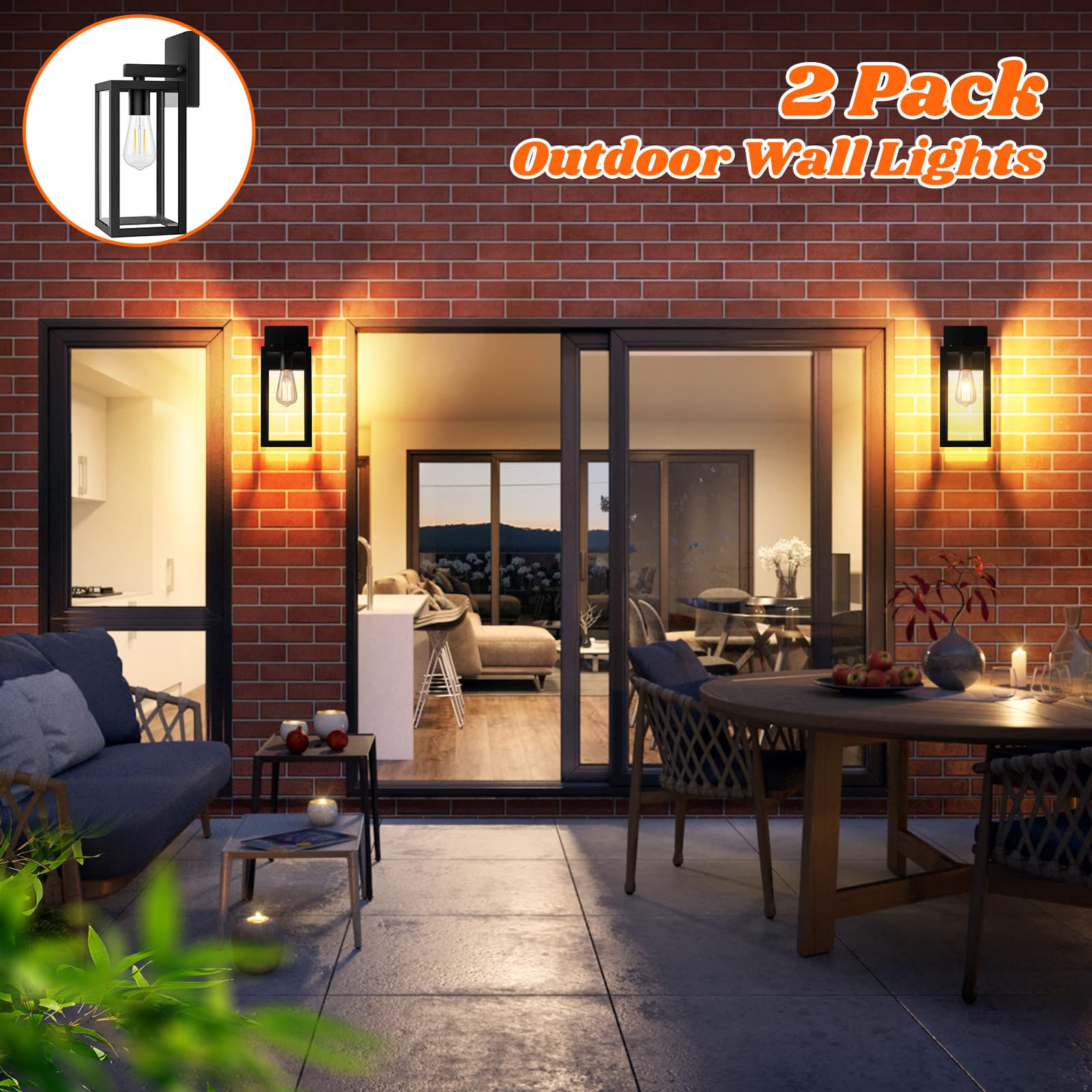 Brightever wall light features open bottom design for easy bulb replacement and cleaning.