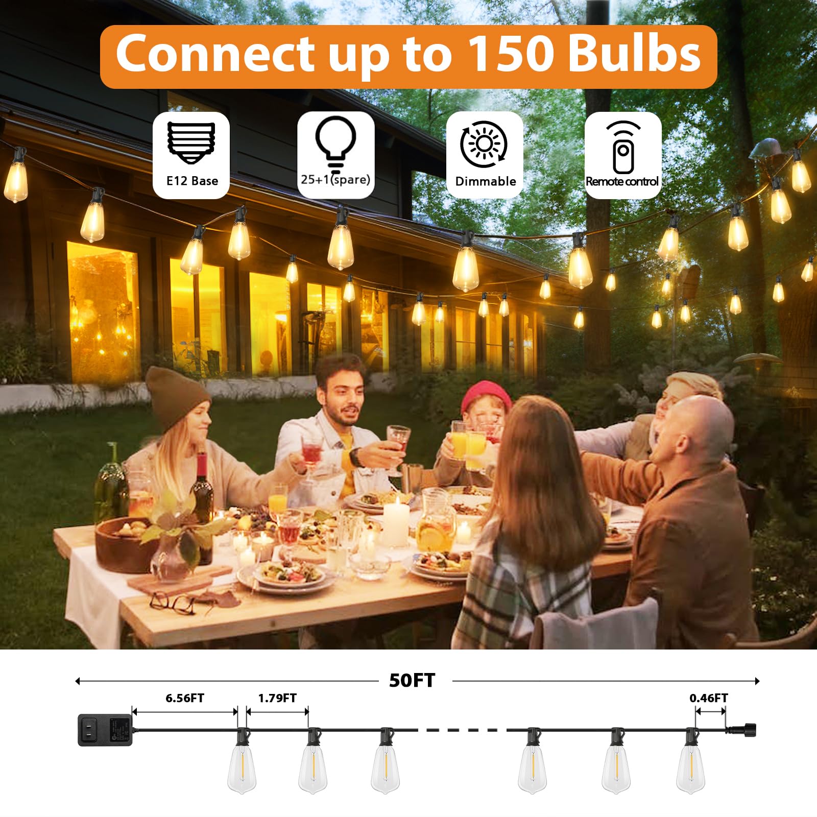 Brightever waterproof outdoor lights ideal for patios and gardens.