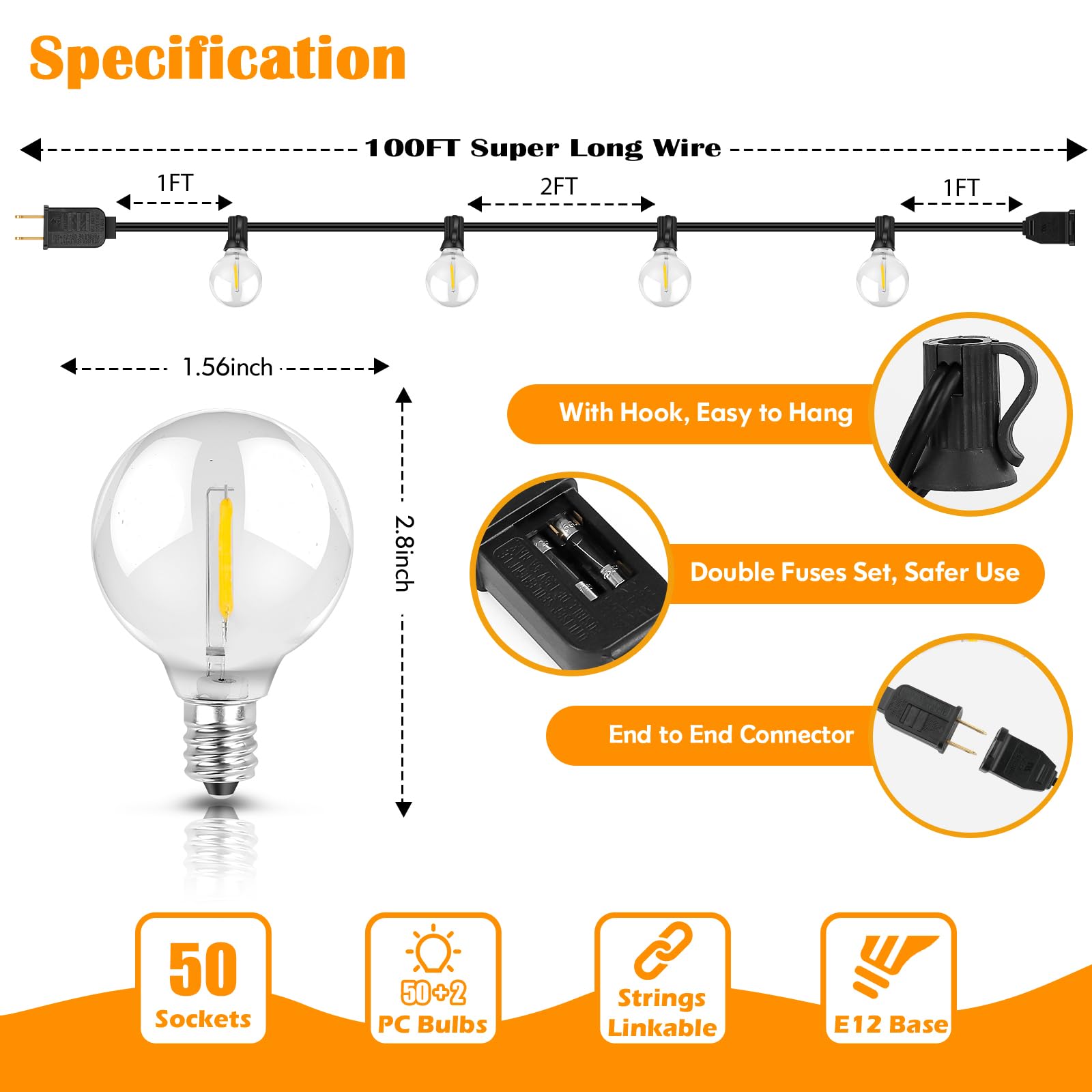 Brightever waterproof shatterproof light string withstands rain and wind.
